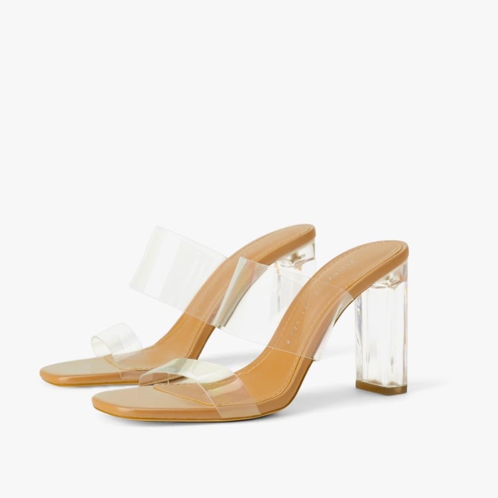 Flash sale! Zara Nude Vinyl Mules (yeezy dupes)